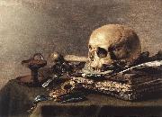 CLAESZ, Pieter Vanitas Still-Life gd oil painting artist